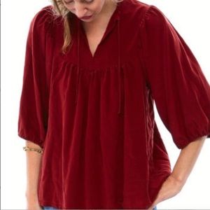 Jess Brown Designs Vita top in Redwood silk size small